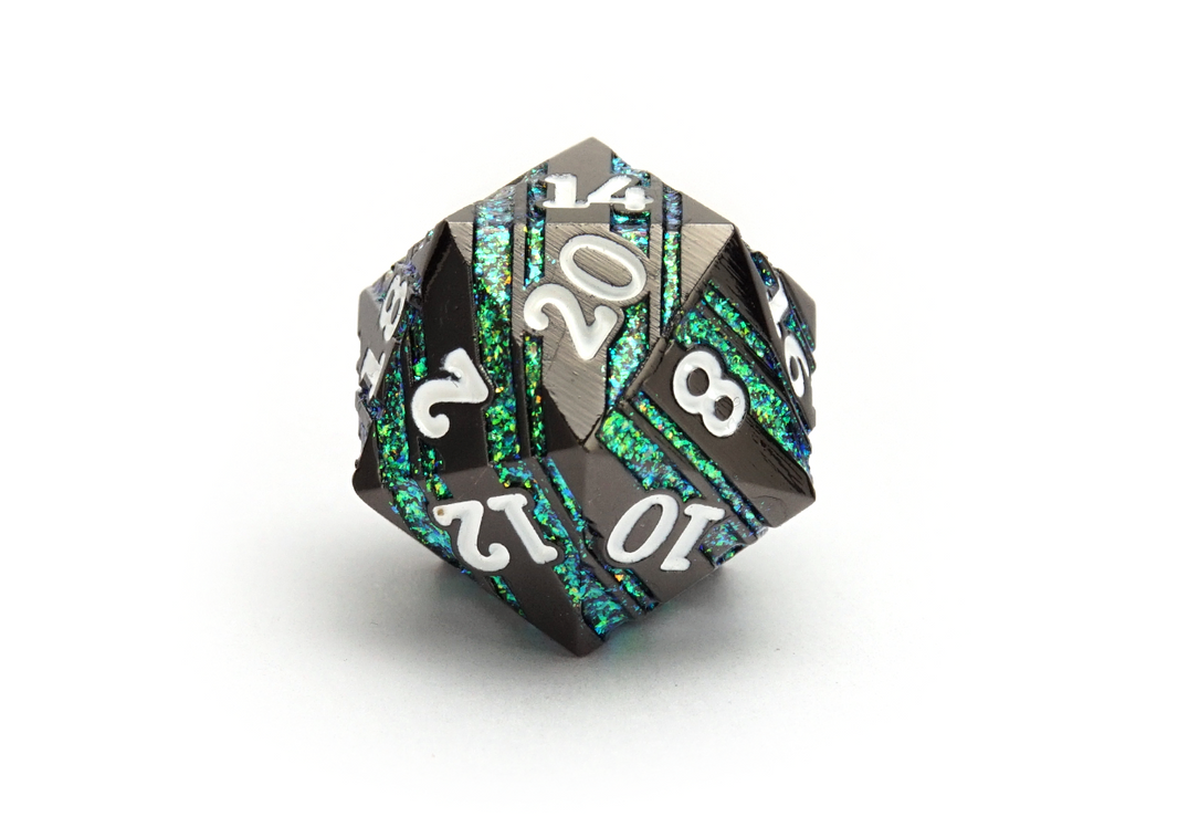 Metal Ore Dice | Black & Green