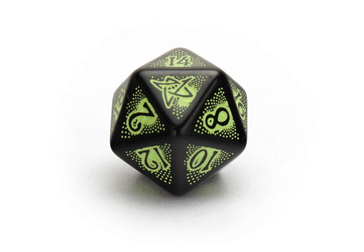 Call of Cthulhu Dice - Black & Green