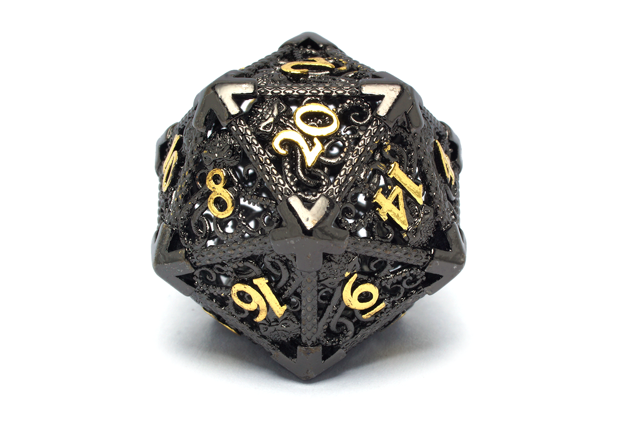 Cthulhu's Prison Hollow Dice | Black & Gold