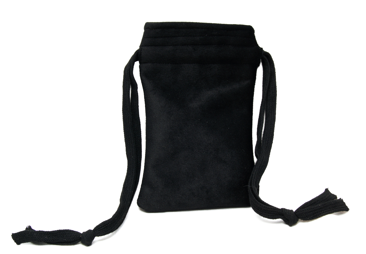 Handmade Dice Bag - Black & Red