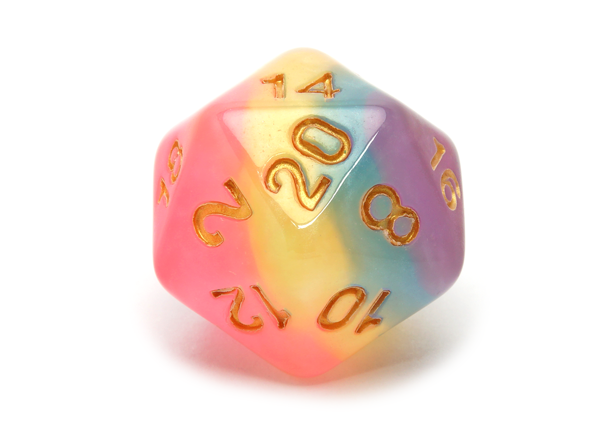 Gradient Dice - Pastel Rainbow