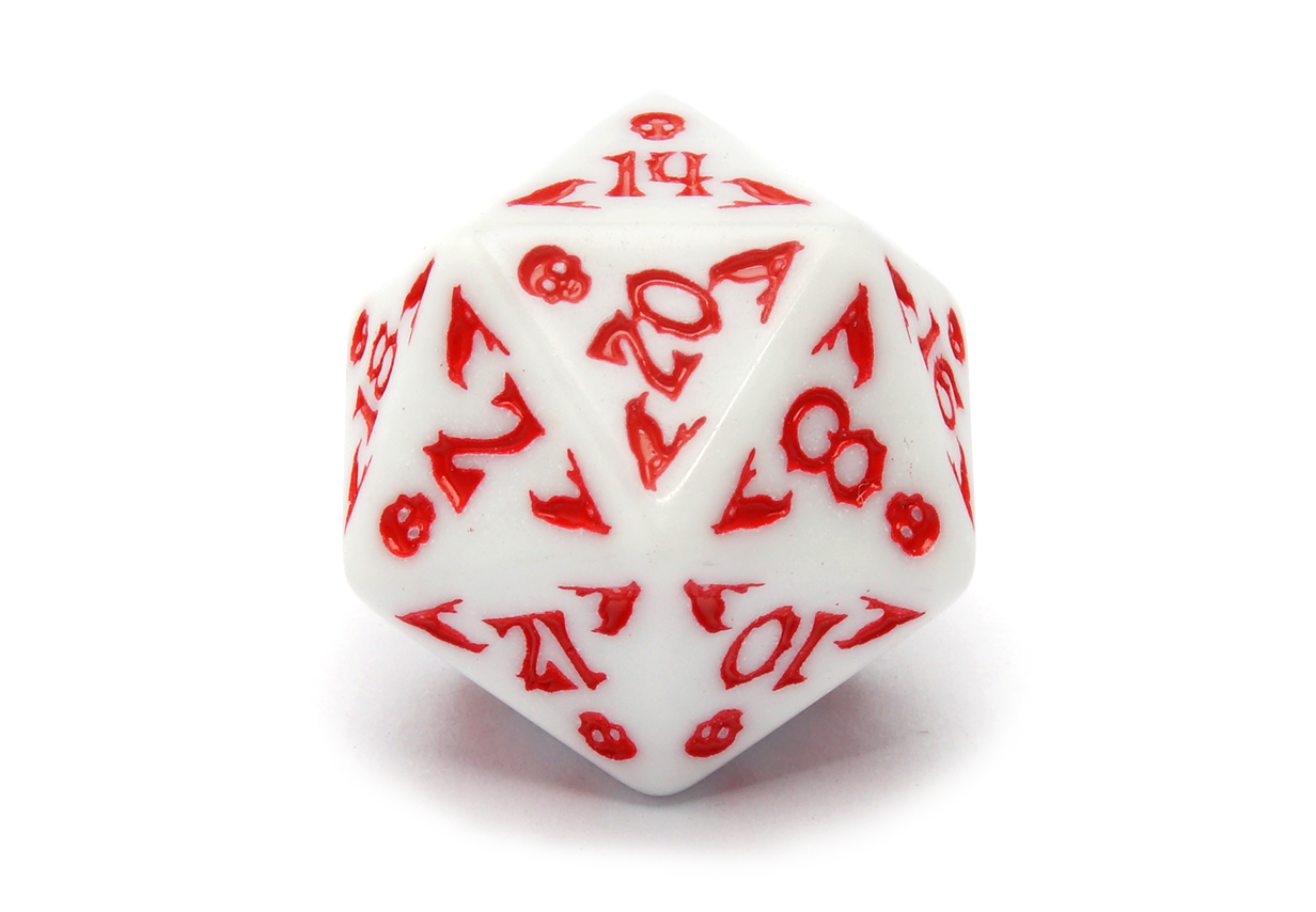 Halloween Spooks & Scares Dice | White & Red