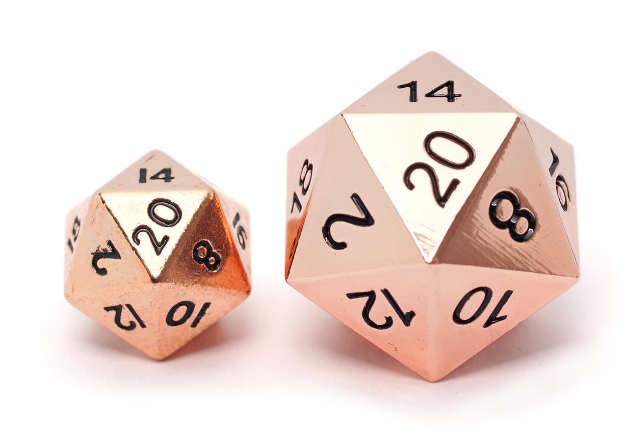 Mini Machined Metal Dice | Copper