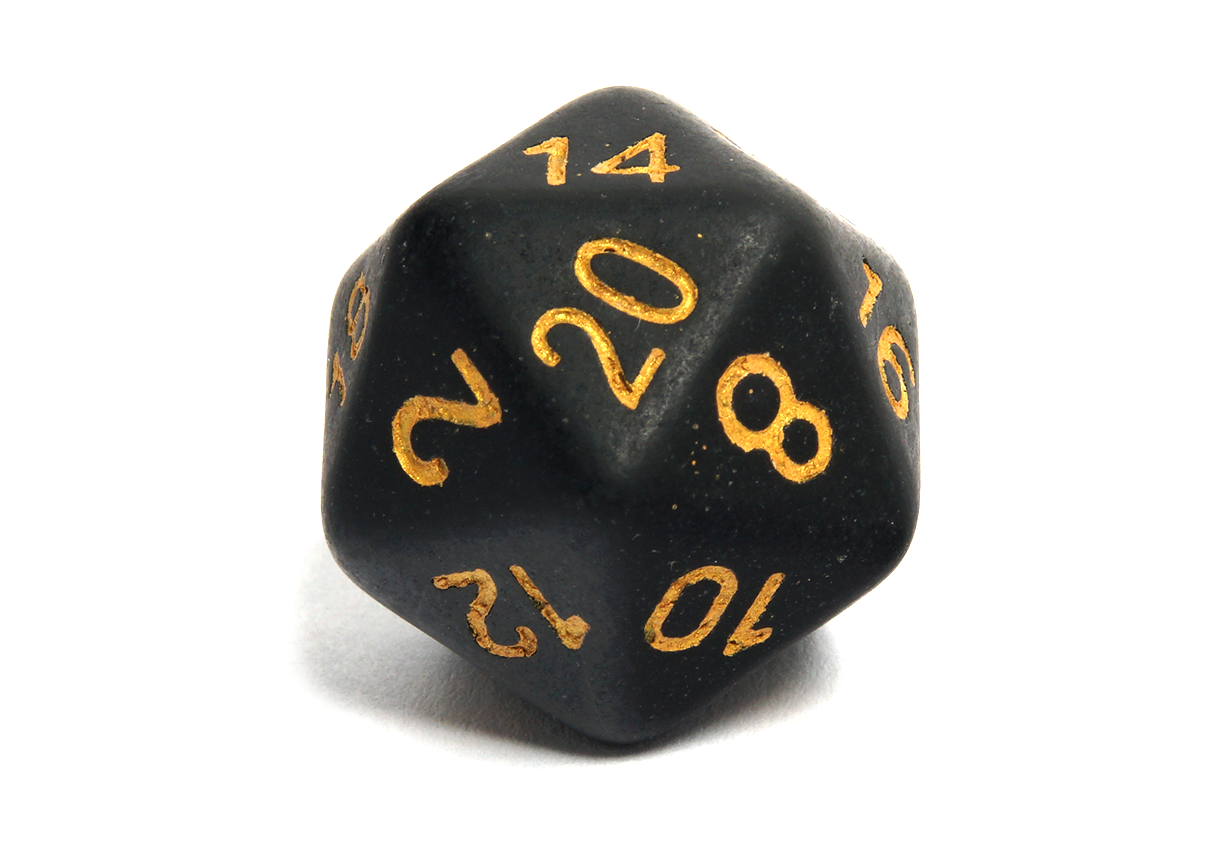 Matte Acrylic Dice | Black & Gold