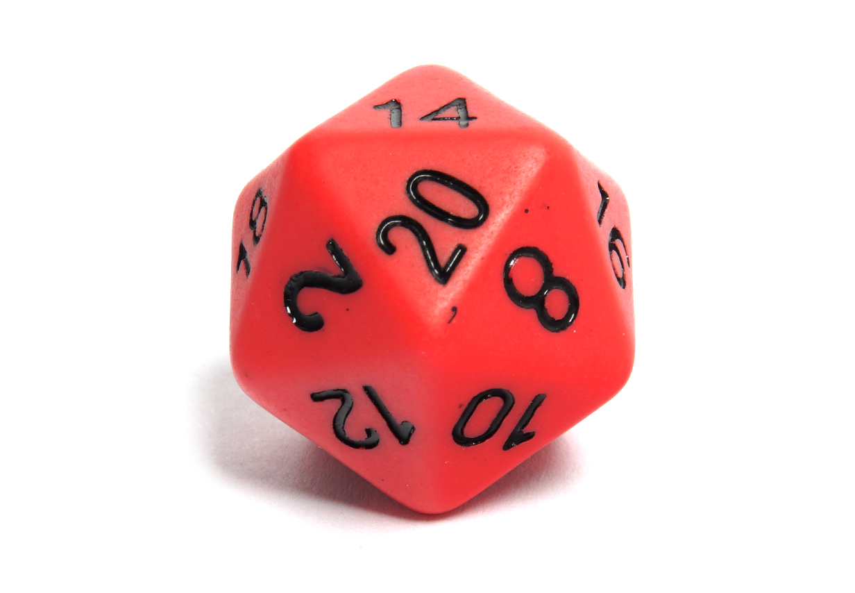 Matte Acrylic Dice | Red & Black