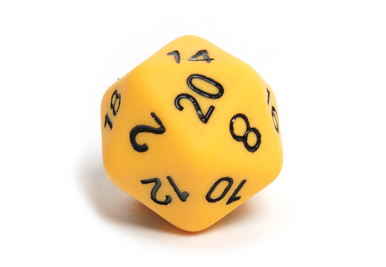 Matte Acrylic Dice | Yellow & Black