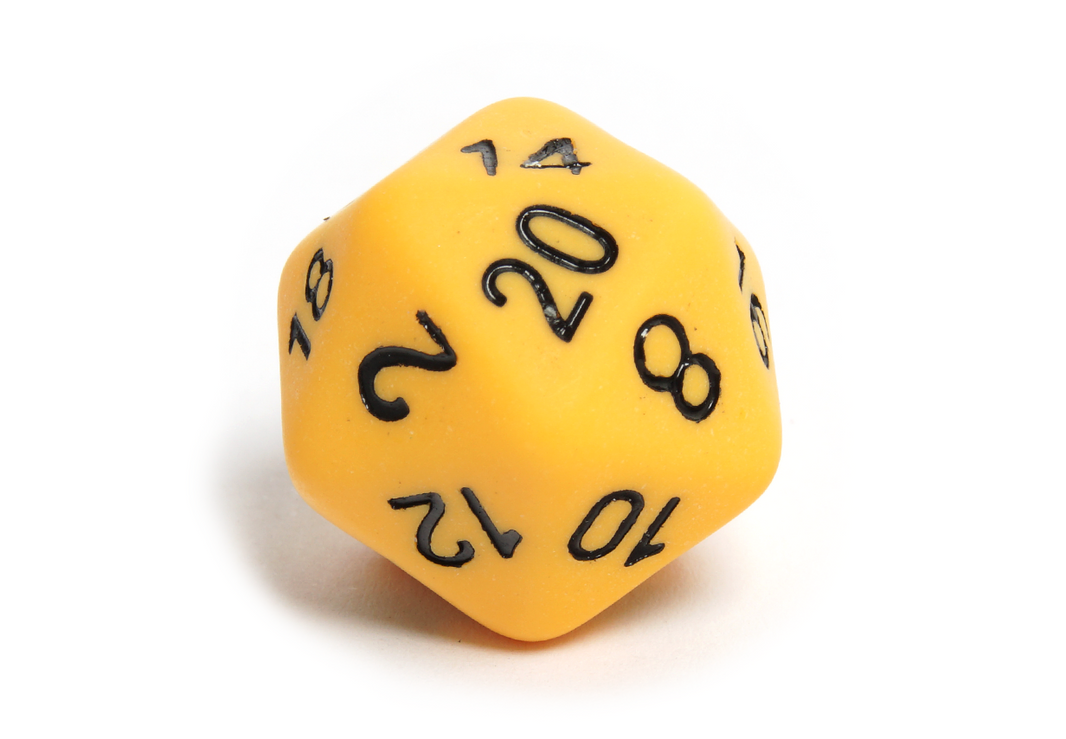 Matte Acrylic Dice | Yellow & Black