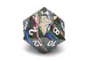 Metal Ore Dice | Black & Multicolour