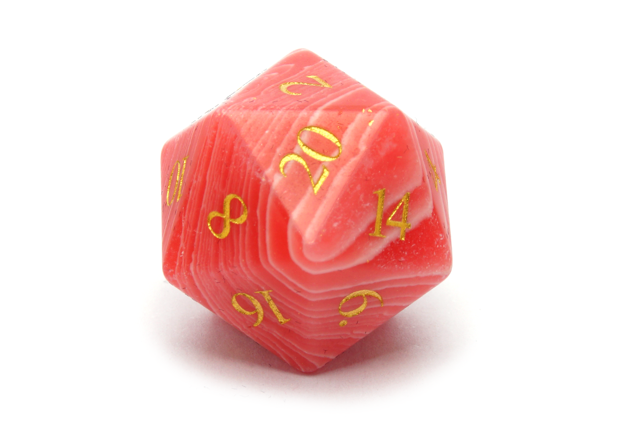 Red Agate Dice Set