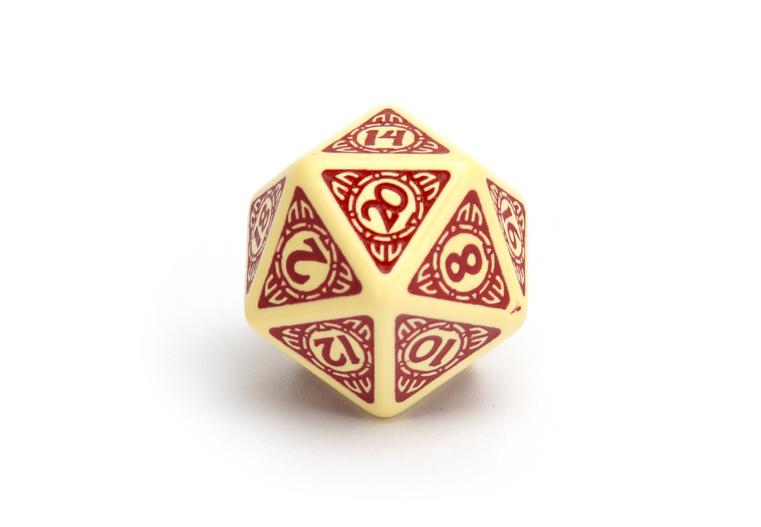 Viking Dice: Beige & Burgundy
