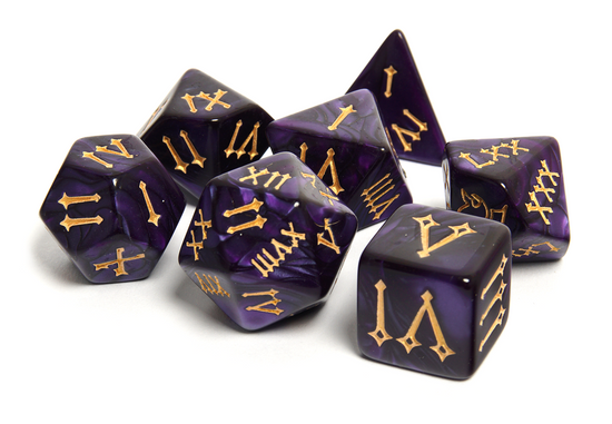 Roman Numeral Dice | Purple | Free & Fast Shipping | DiceRoll UK