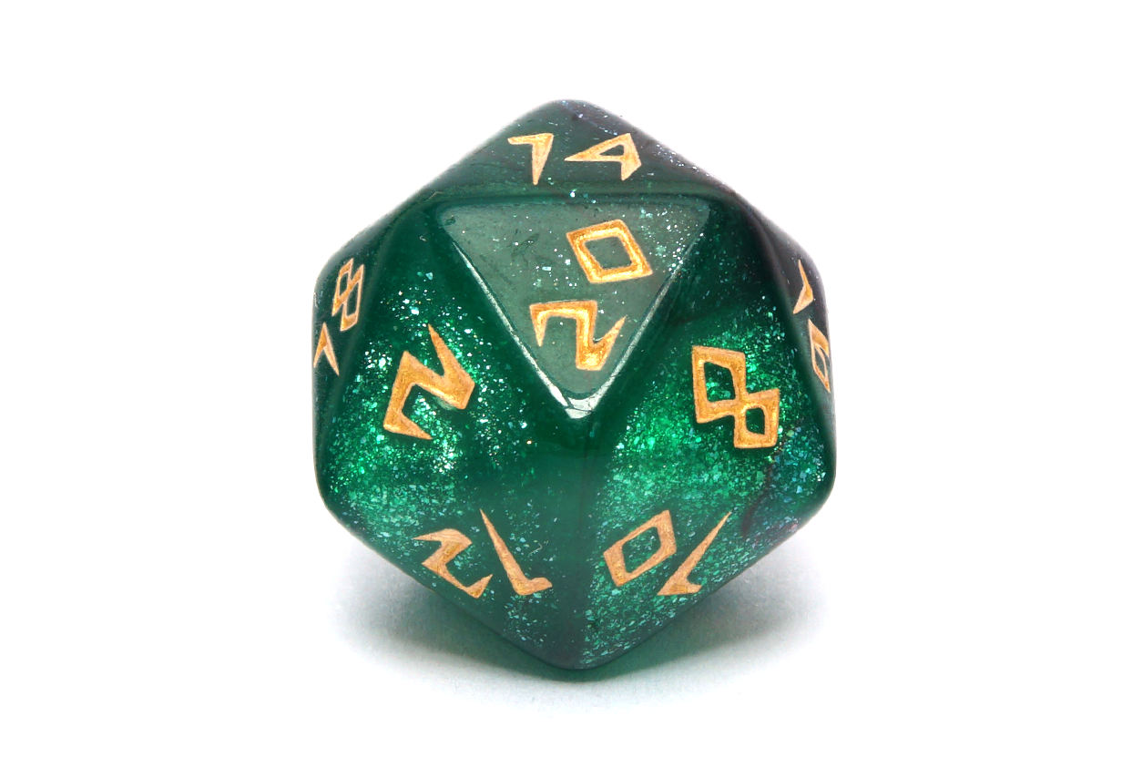 Runic Magic Dice | Abyssal Red Green & Blue