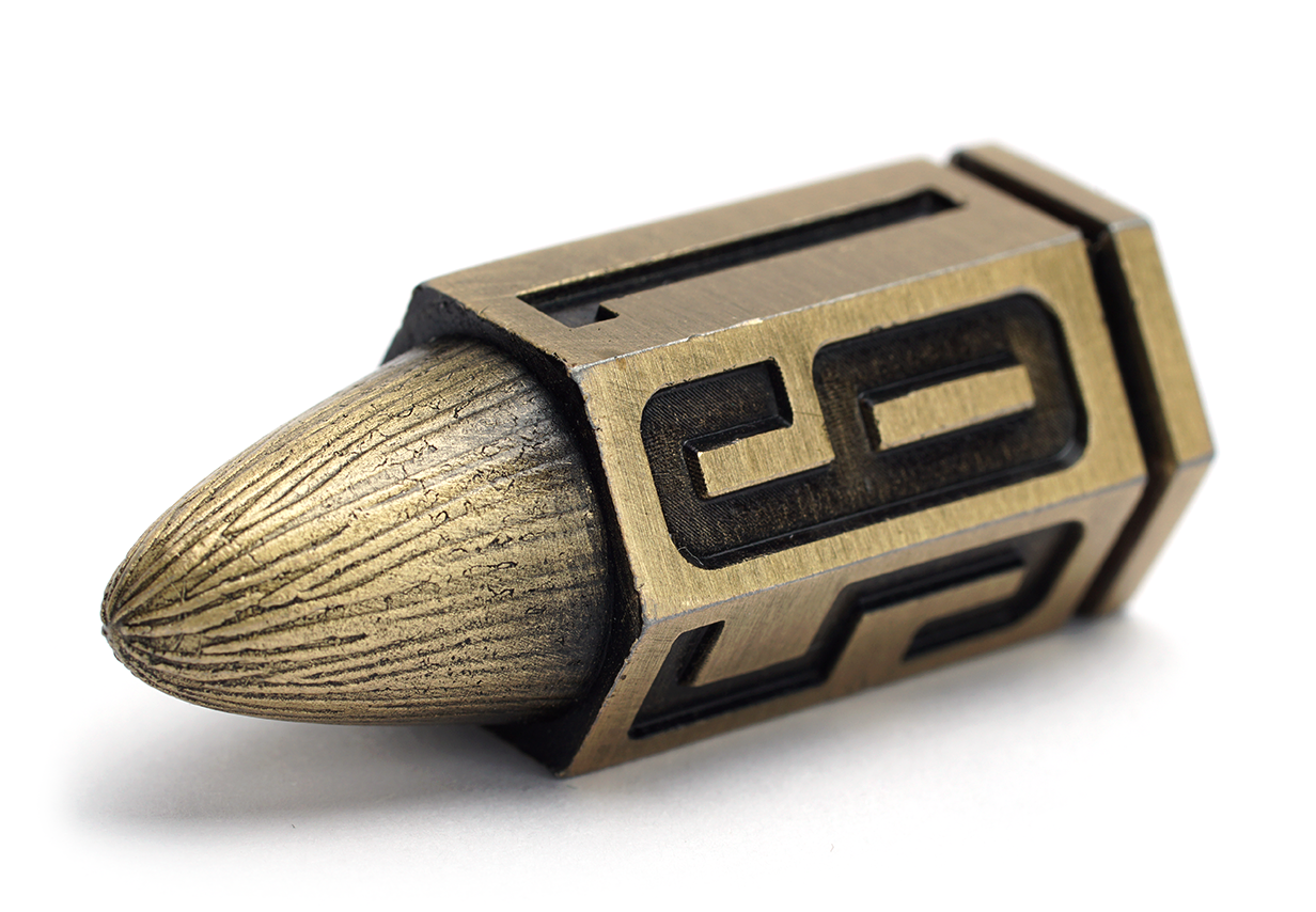 Six-Shooter Bullet Dice | Brass