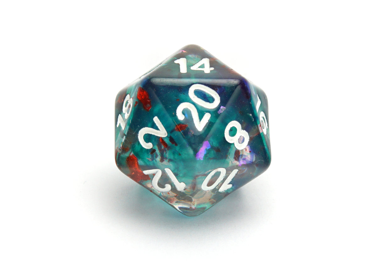 Swirl Foil Dice | Red Green & Blue