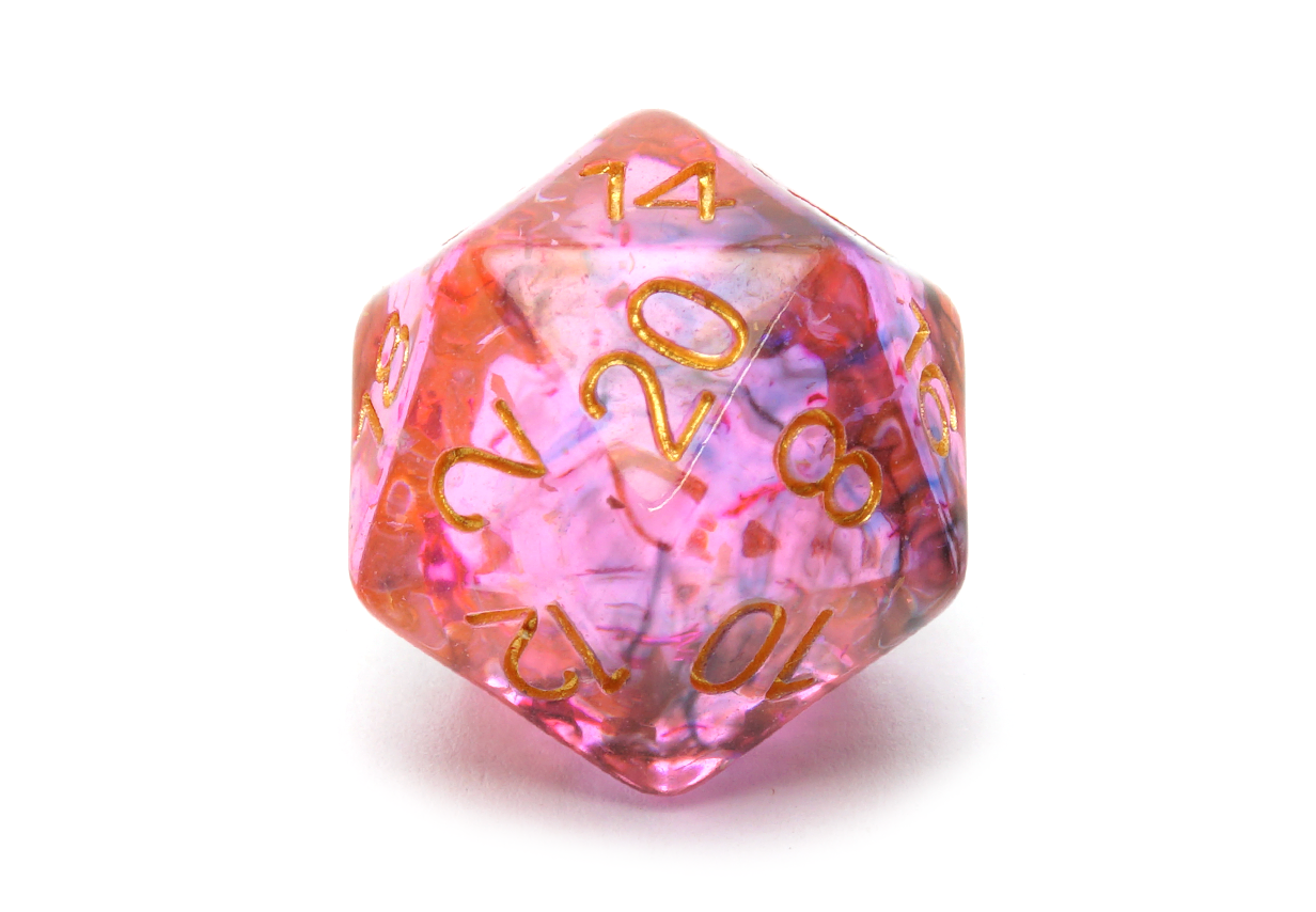 Swirl Foil Dice | Indigo & Violet