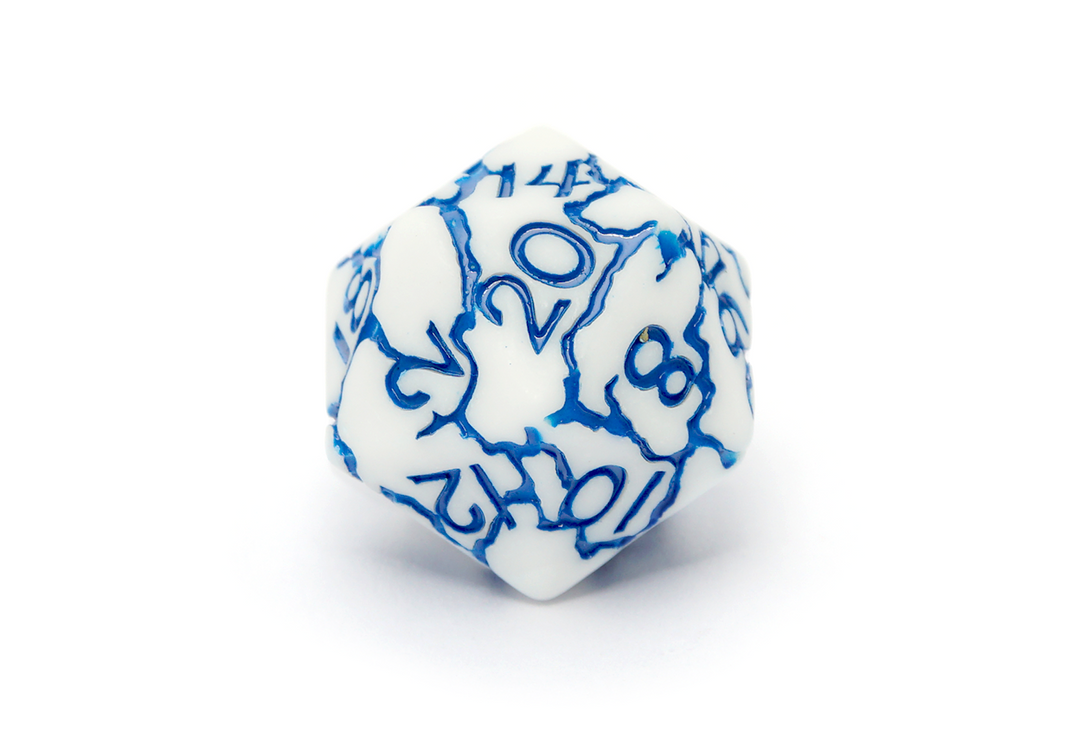 Tectonic Dice | White & Blue