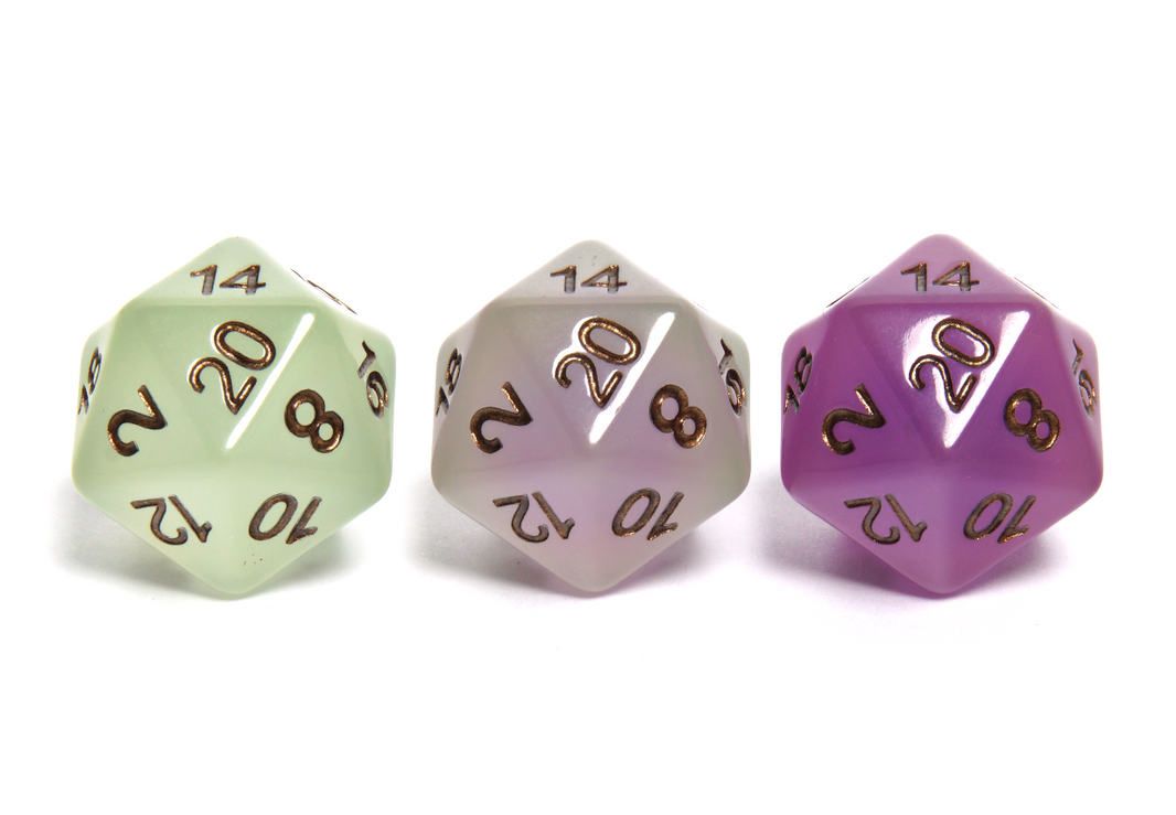 Thermoreactive Dice | Pale Purple & Copper Ink