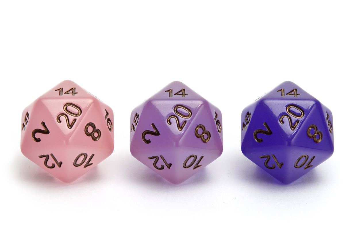 Thermoreactive Dice | Dark Purple & Gold