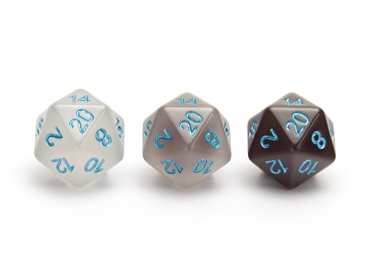 Thermoreactive Dice | Translucent Black & Blue