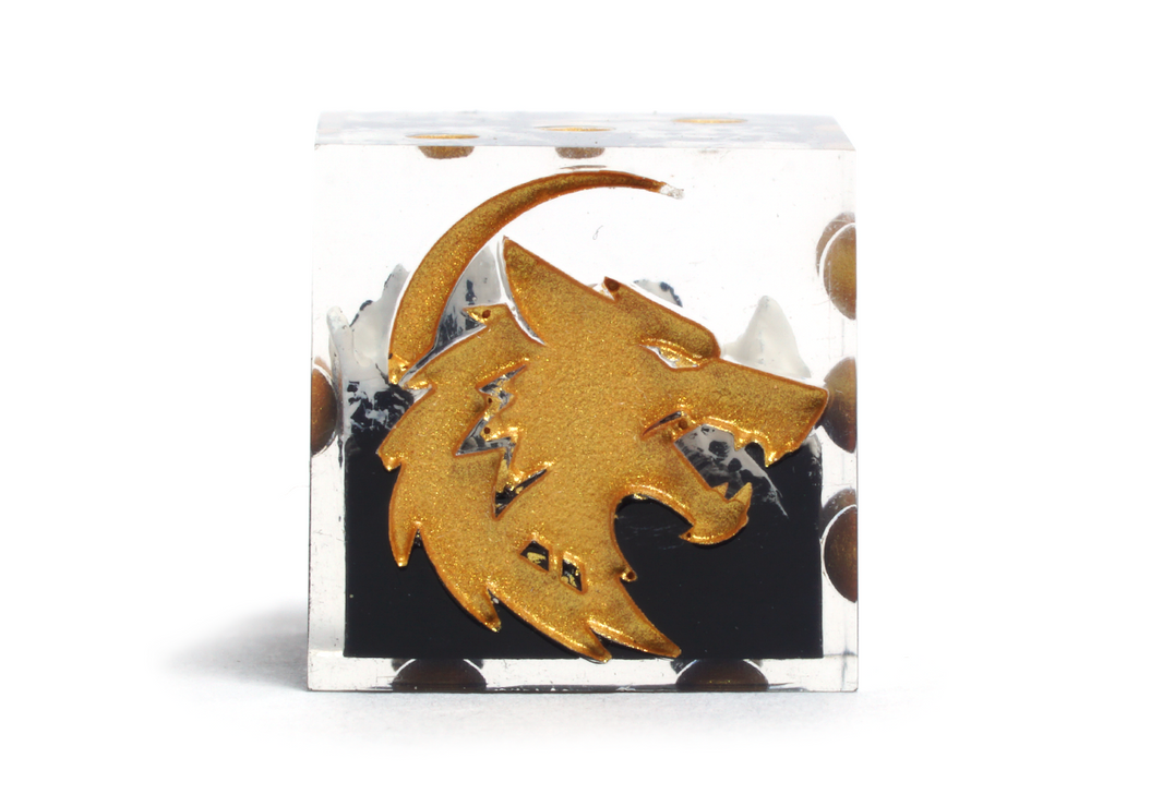 Tiny Realms - Dice Block | 6 x D6 | Mountain With Wolf