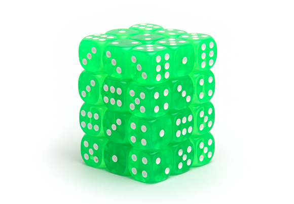Translucent Dice - Green | 36x12mm Dice Block