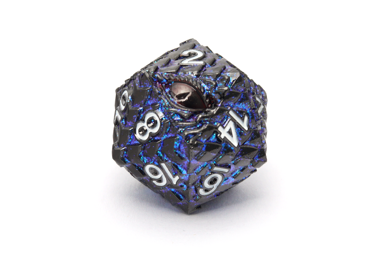 Wall of Scales Dice | Black & Blue