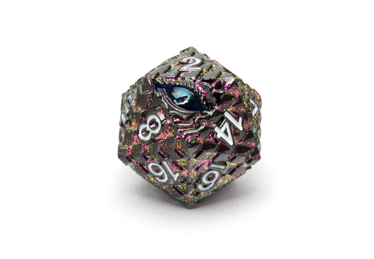 Wall of Scales Dice | Black & Purple