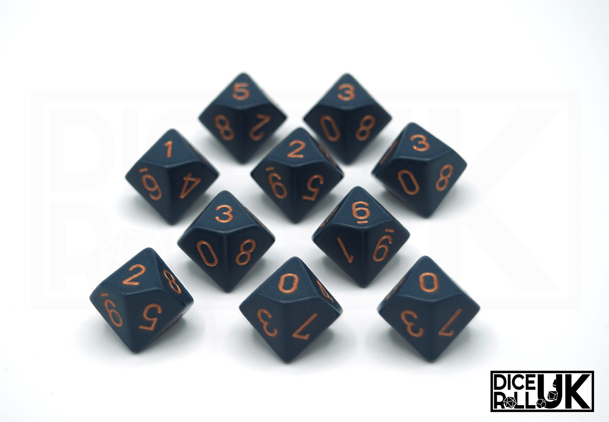 Chessex Opaque | 10d10 | Dusty Blue Chessex Opaque | 10d10 | Dusty Blue from DiceRoll UK