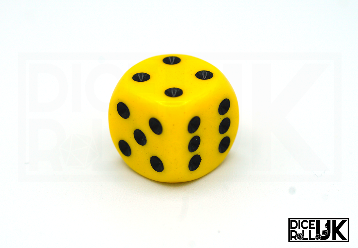 Chessex Opaque | 12x16mm D6 | Yellow Chessex Opaque | 12x16mm D6 | Yellow from DiceRoll UK