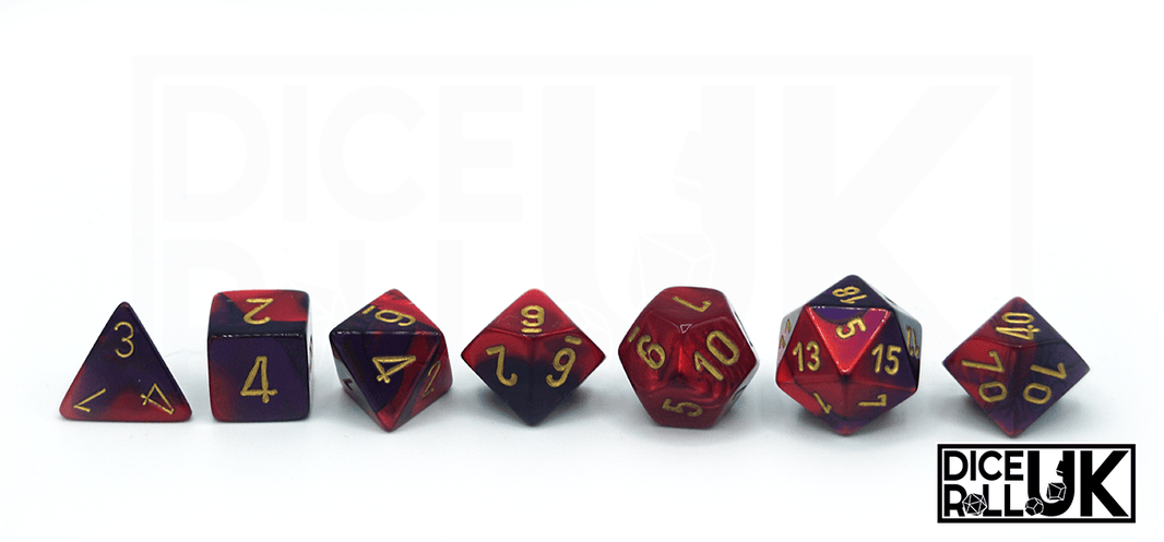 Chessex Gemini | Purple-Red & Gold Chessex Gemini | Purple-Red & Gold from DiceRoll UK