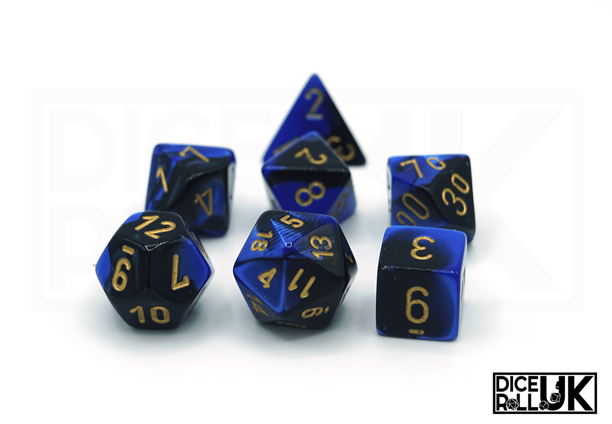 Chessex Gemini | Black & Blue Chessex Gemini | Black & Blue from DiceRoll UK
