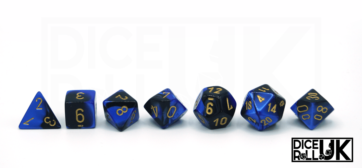 Chessex Gemini | Black & Blue Chessex Gemini | Black & Blue from DiceRoll UK
