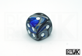 Chessex Gemini | 36x12mm D6 | Steel & Blue Chessex Gemini | 36x12mm D6 | Steel & Blue from DiceRoll UK