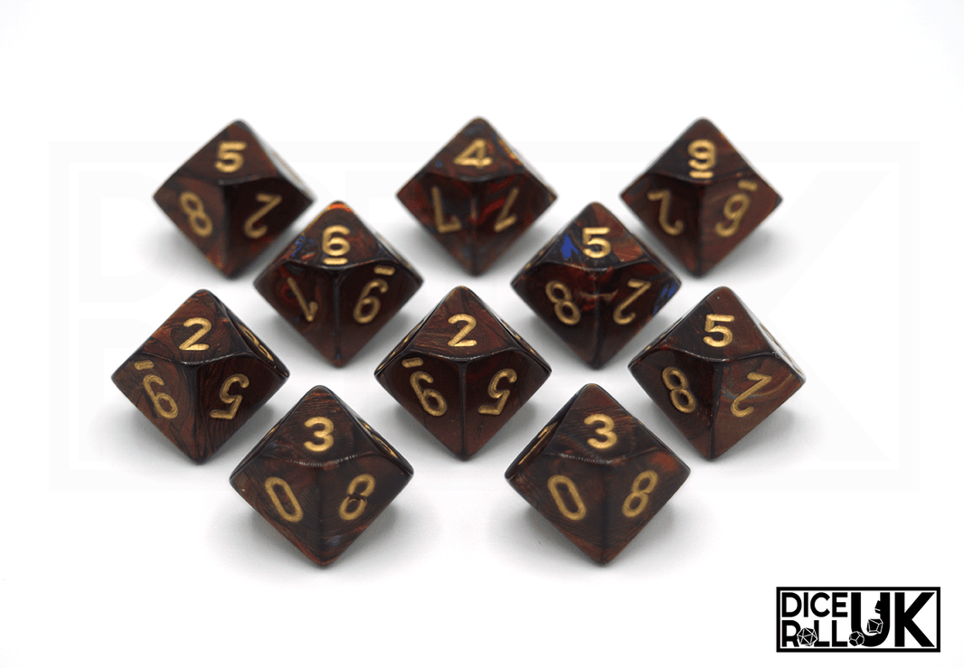 Chessex Scarab | 10d10 | Blue Blood Chessex Scarab | 10d10 | Blue Blood from DiceRoll UK