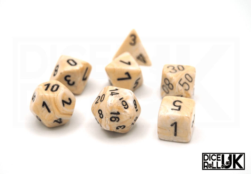 Chessex Marble | Ivory Chessex Marble | Ivory from DiceRoll UK