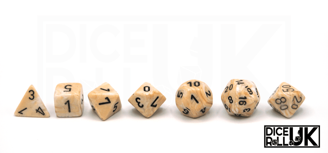 Chessex Marble | Ivory Chessex Marble | Ivory from DiceRoll UK