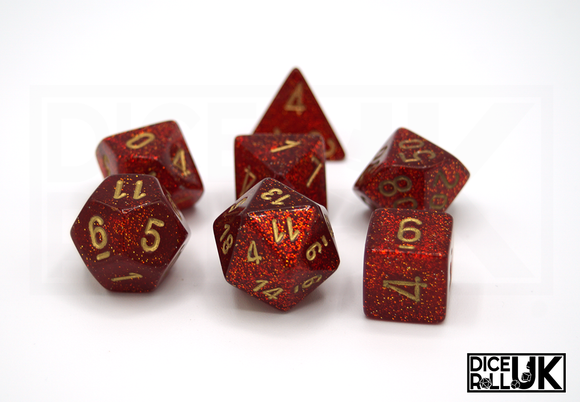 Chessex Glitter | Ruby Red Chessex Glitter | Ruby Red from DiceRoll UK