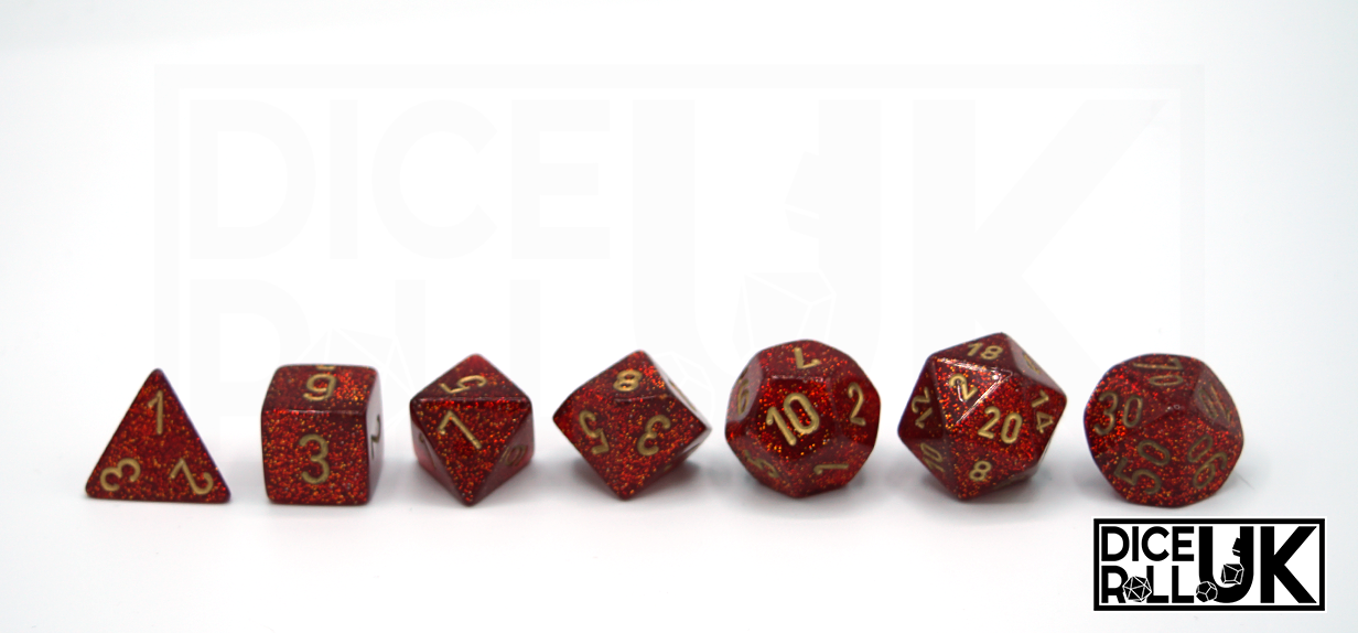 Chessex Glitter | Ruby Red Chessex Glitter | Ruby Red from DiceRoll UK