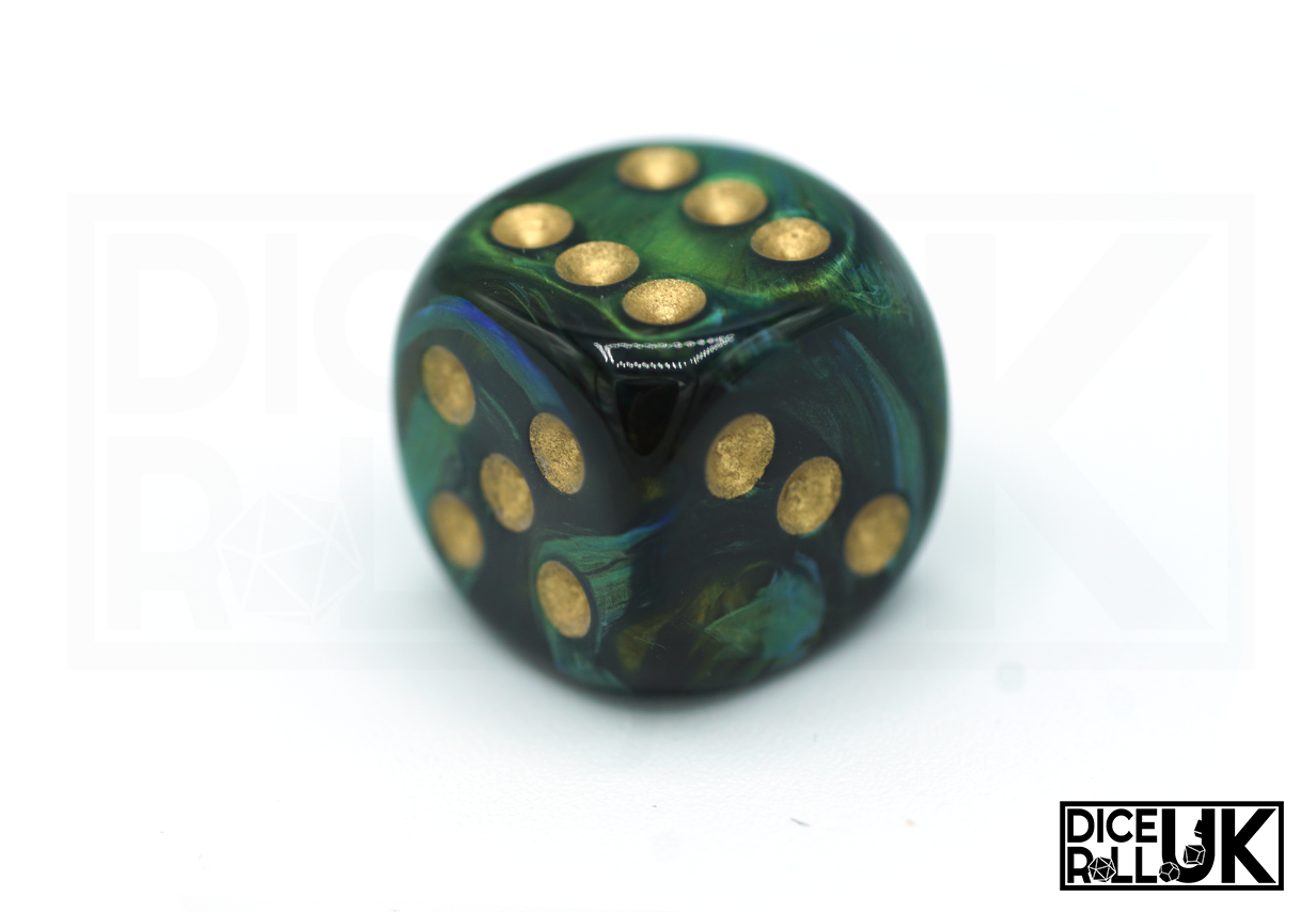 Chessex Scarab | 12x16mm D6 | Jade Green Chessex Scarab | 12x16mm D6 | Jade Green from DiceRoll UK