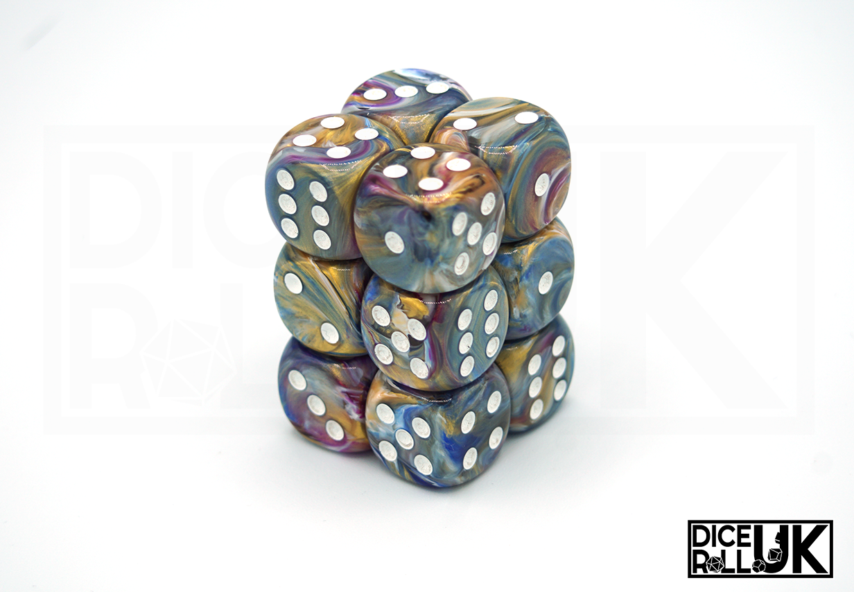 Chessex Festive | 12x16mm D6 | Carousel Chessex Festive | 12x16mm D6 | Carousel from DiceRoll UK