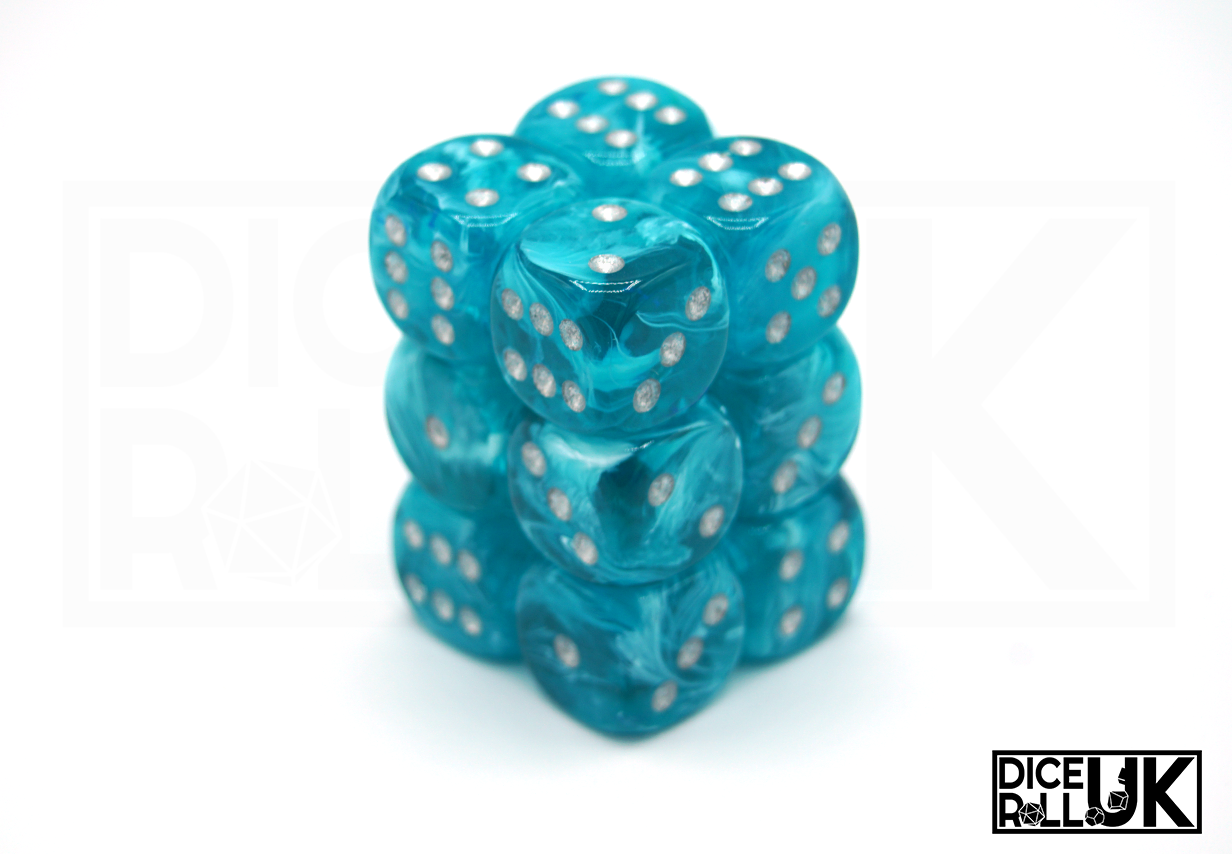 Chessex Cirrus | 12x16mm D6 | Aqua Chessex Cirrus | 12x16mm D6 | Aqua from DiceRoll UK