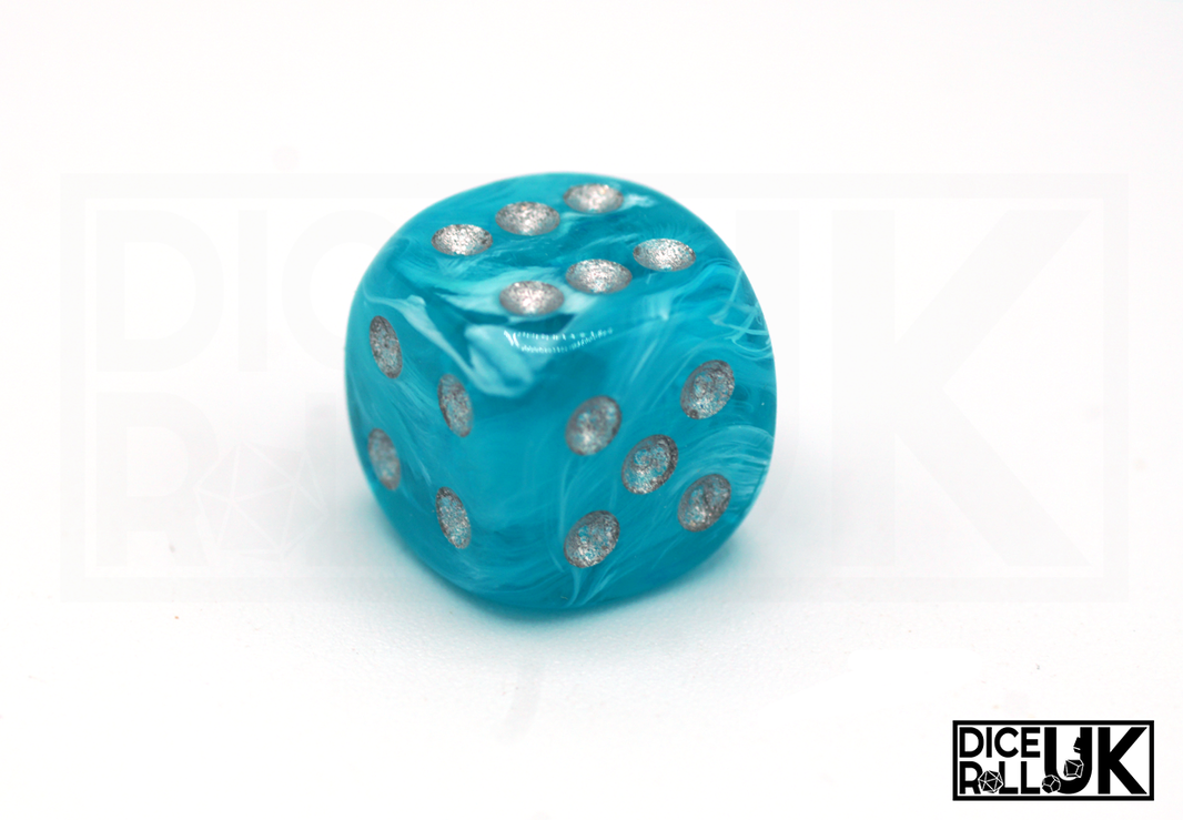 Chessex Cirrus | 12x16mm D6 | Aqua Chessex Cirrus | 12x16mm D6 | Aqua from DiceRoll UK
