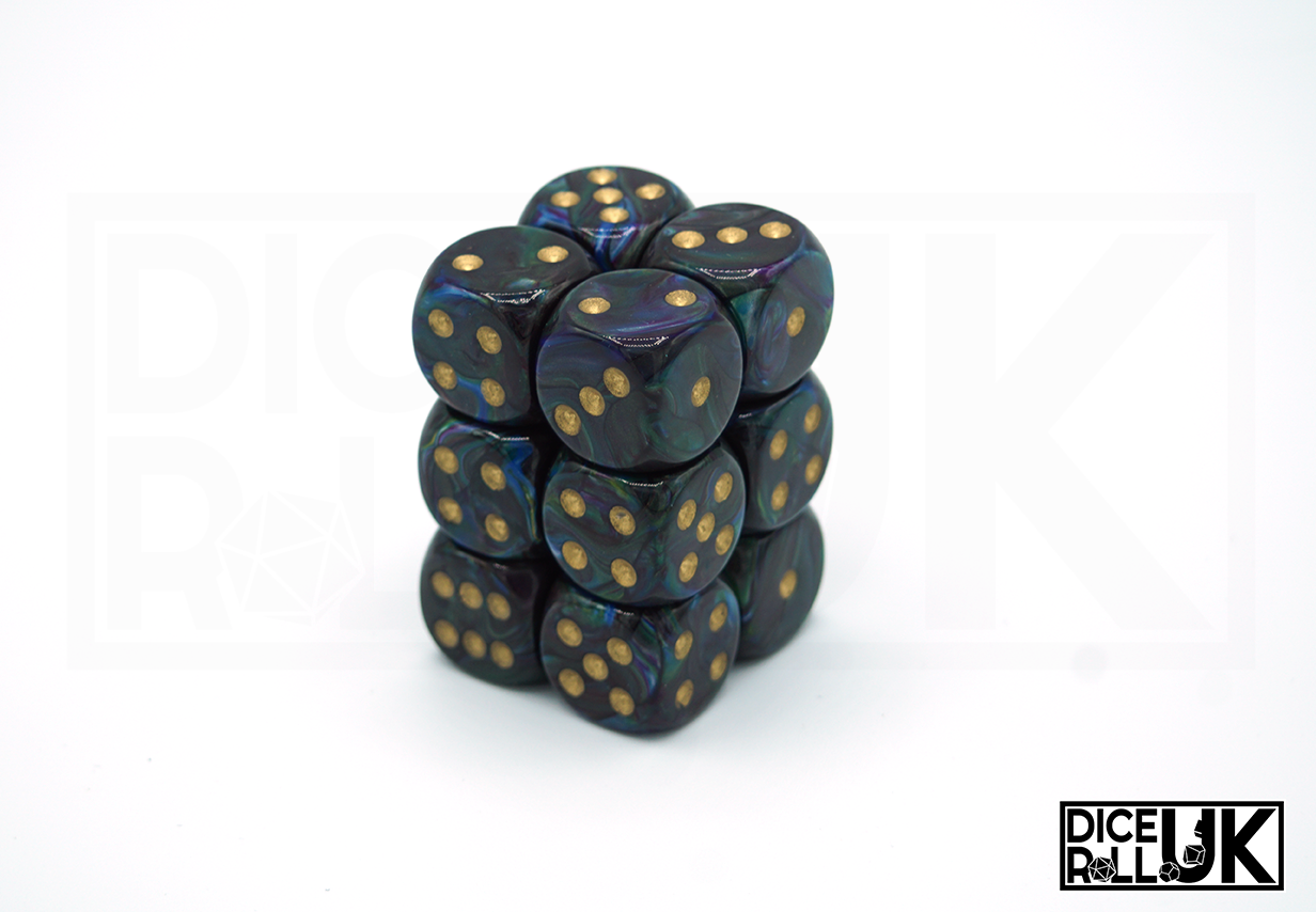 Chessex Lustrous | 12x16mm D6 | Shadow Chessex Lustrous | 12x16mm D6 | Shadow from DiceRoll UK
