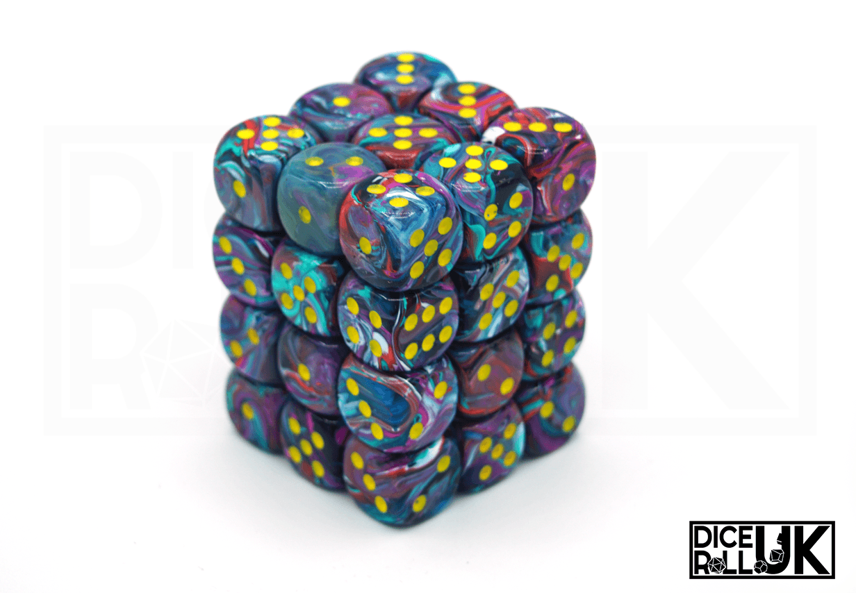 Chessex Festive Mosaic Dice Block 36 x 12mm Number 27650