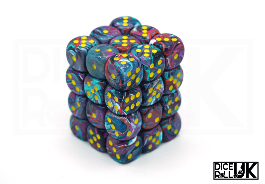 Chessex Festive Mosaic Dice Block 36 x 12mm Number 27650