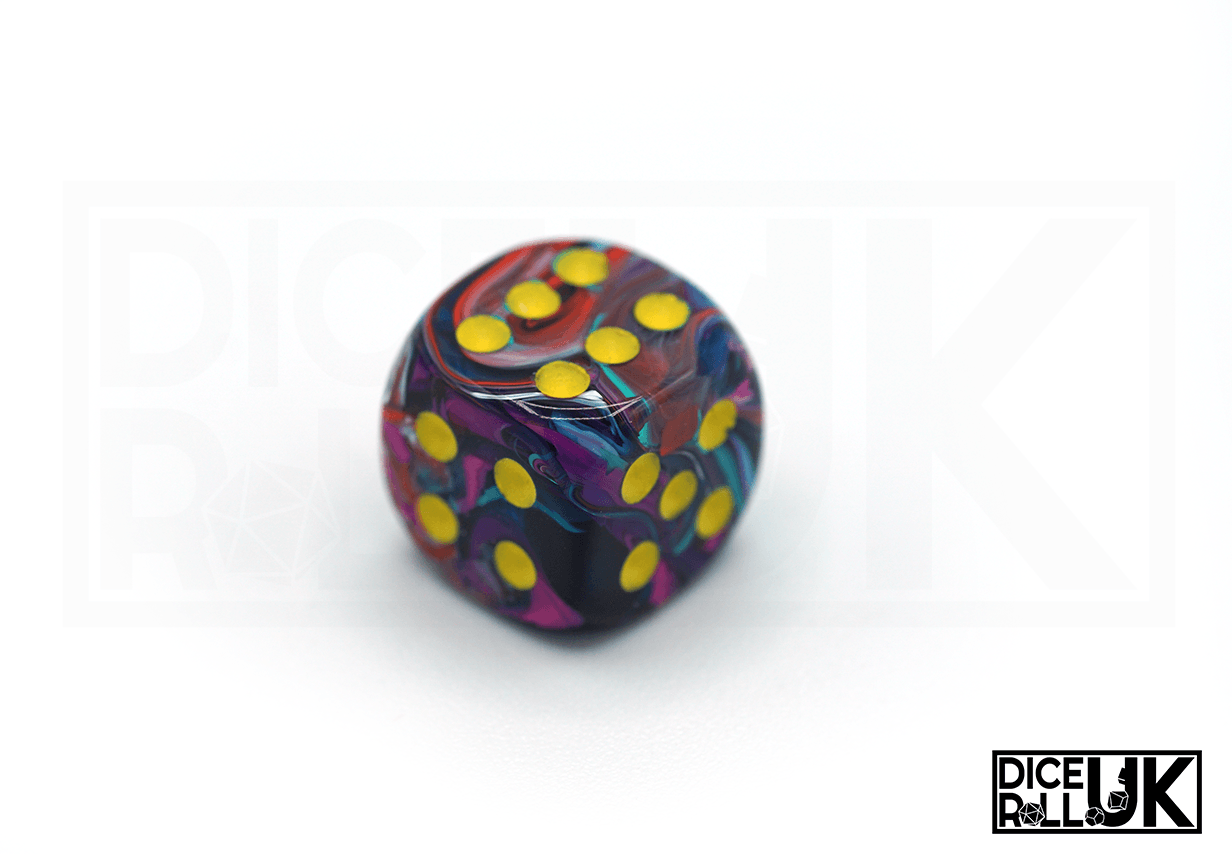 Chessex Festive Mosaic Dice Block 36 x 12mm Number 27650 Close Up