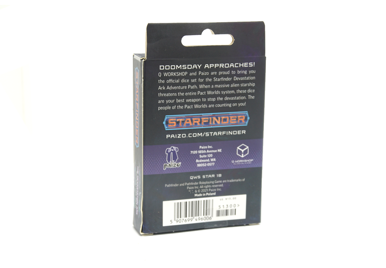 Starfinder Dice: The Devastation Ark - Box Rear