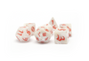 Pearl & Red Classic RPG Dice Set - Full Set