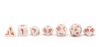 Pearl & Red Classic RPG Dice Set - Full Lineup