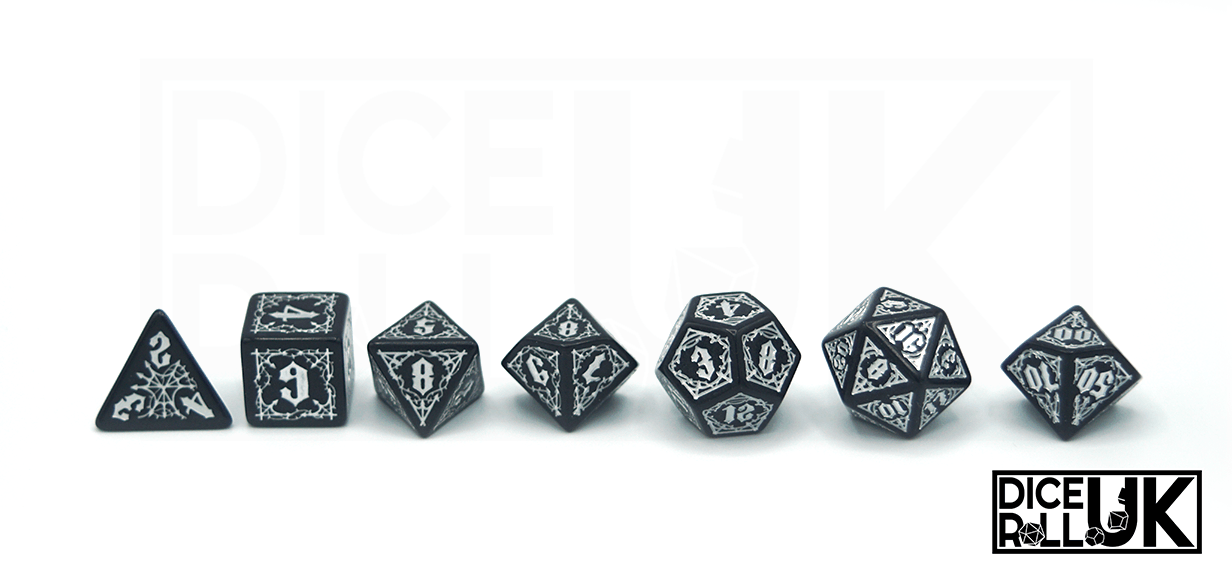 Bloodsucker Dice Set - Black & Silver - Lineup